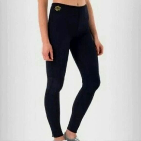 Zaggora Hot Pants Size Large Neoprene Thermo Workout Full Length Leggings Black - Picture 1 of 11